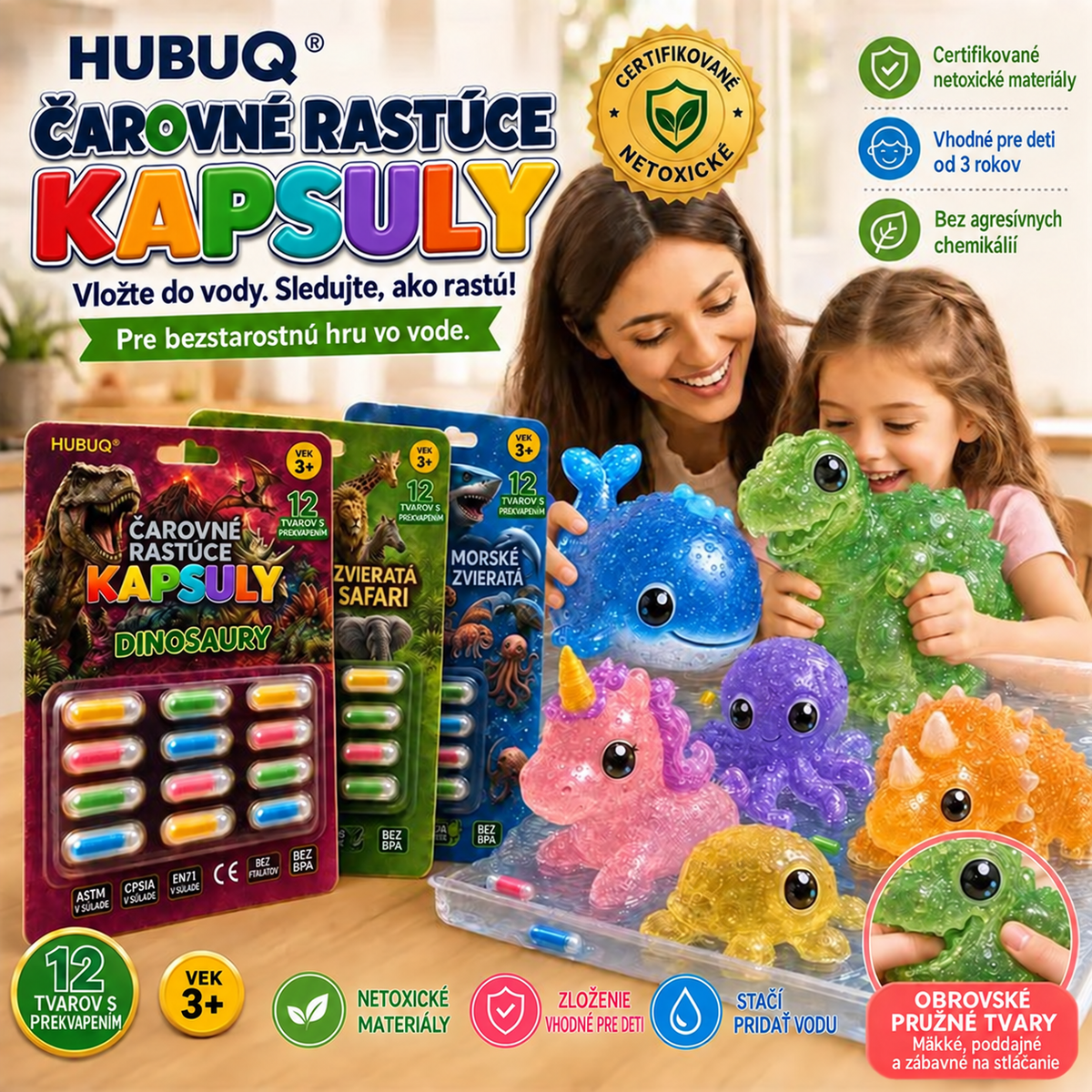Čarovné rastúce kapsuly HUBUQ