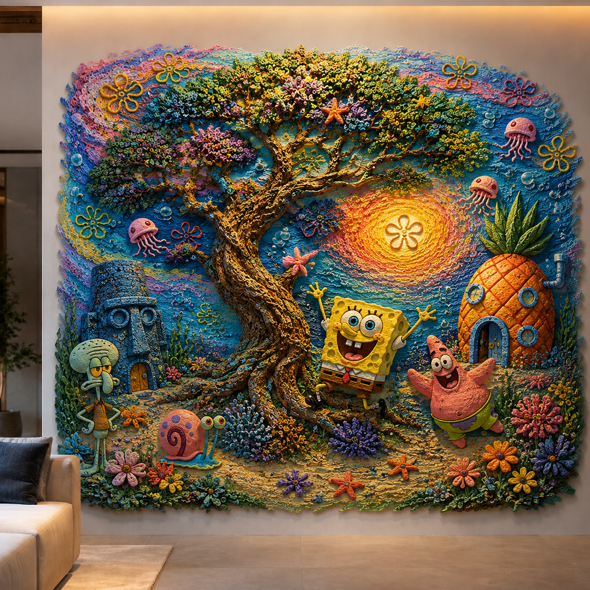 SpongeBob SquarePants 3D reliéfne umelecké pero🧽 – Oživte dobrodružstvá z Bikini Bottom pomocou hmatateľného 3D umenia✨