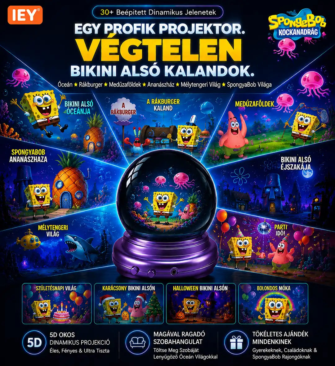 🔮Topacme®🔥 Nočný svetelný projektor
