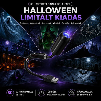 Halloweenska limitovaná edícia 5D holografického projektora – viac než 30 dynamických scén