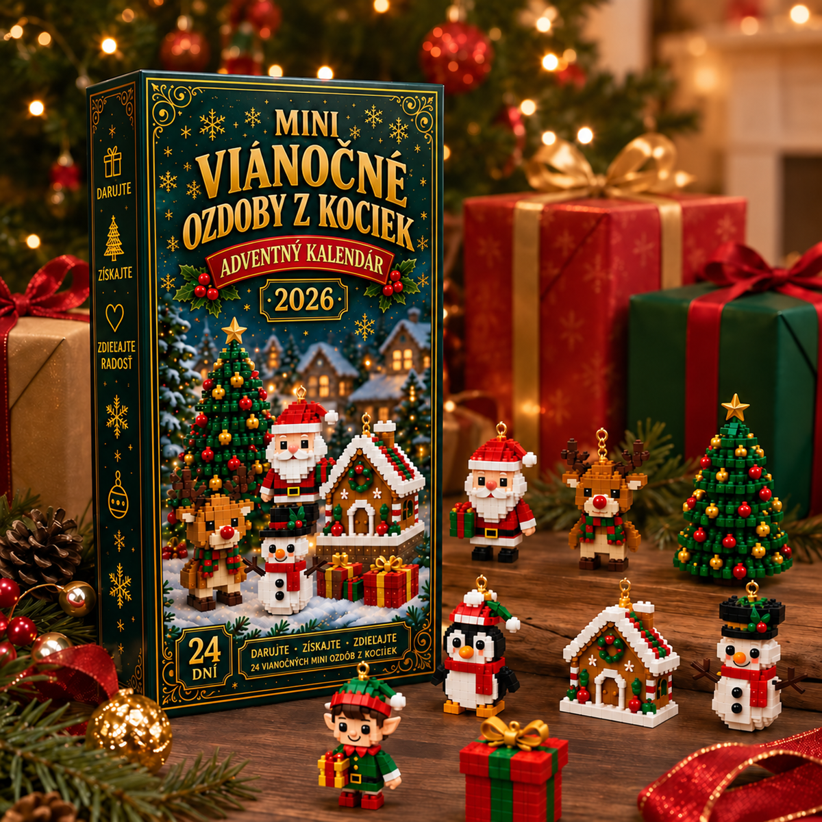 Adventný kalendár 24 mini ozdôb – 05