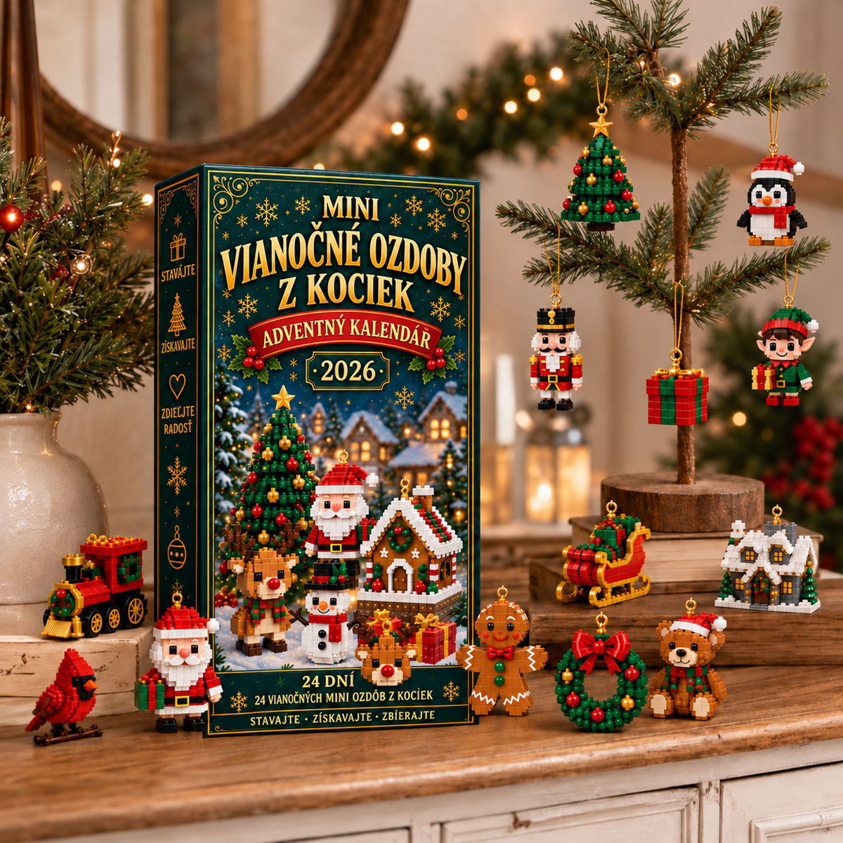 Adventný kalendár 24 mini ozdôb – 06