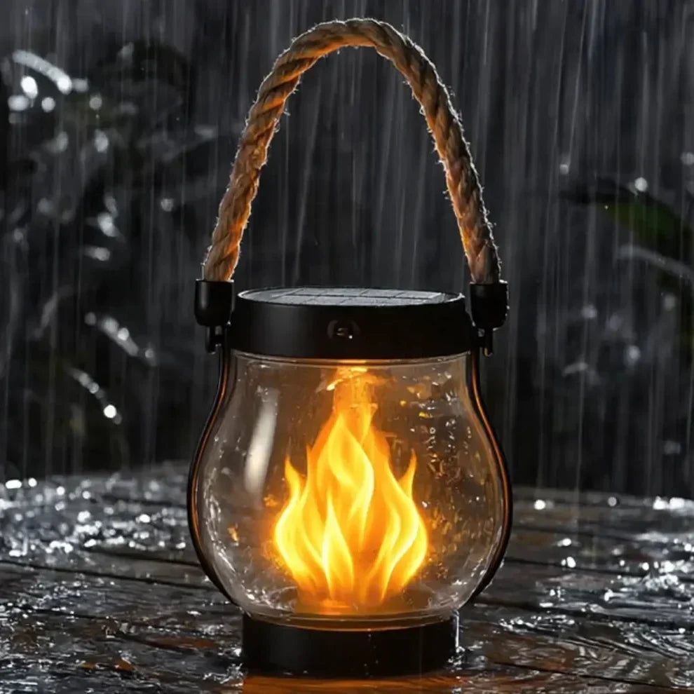 Vonkajší lampáš v daždi