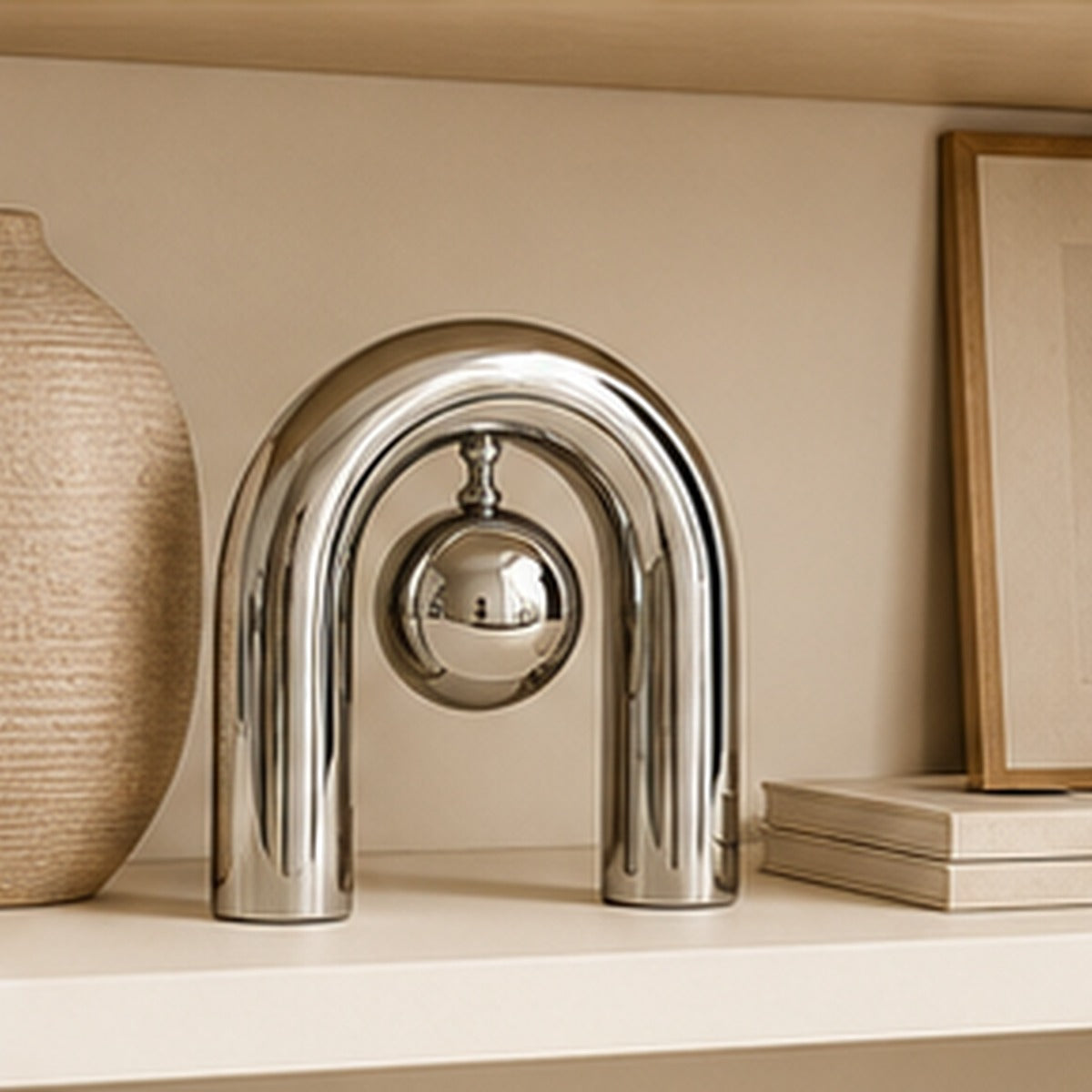 Nuvelloia Arcus Chrome Sculpture