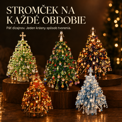 Svietiaci sezónny stolový stromček DIY – 5 dizajnov
