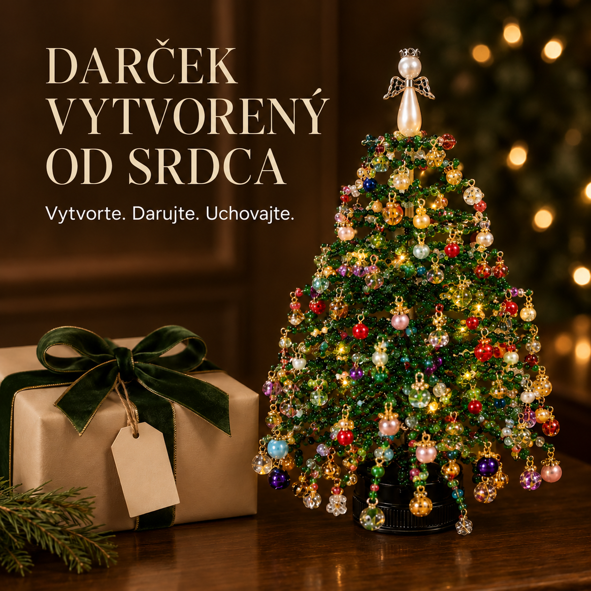 Svietiaci sezónny stolový stromček DIY – 5 dizajnov