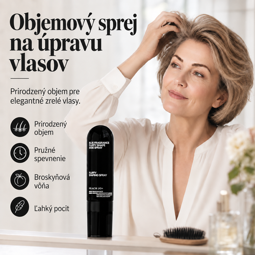 Objemový stylingový sprej na vlasy s broskyňovou vôňou – 90 ml