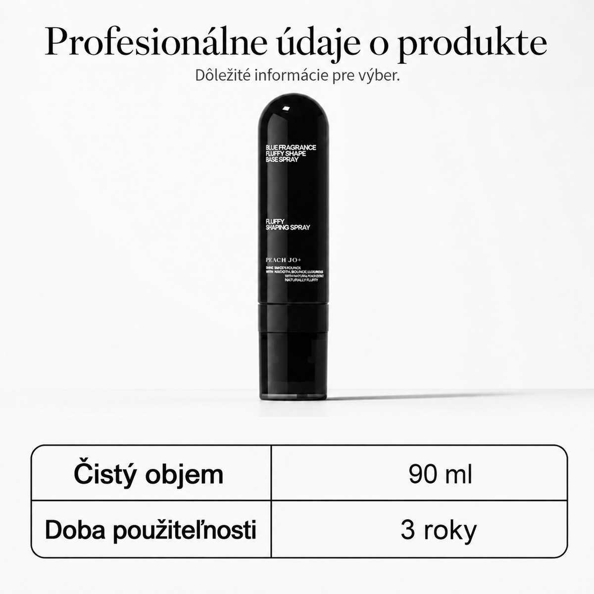 Objemový stylingový sprej na vlasy s broskyňovou vôňou – 90 ml