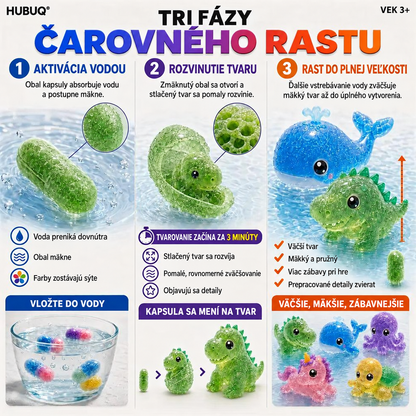 Tri fázy rastu vo vode
