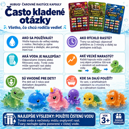 Často kladené otázky o rastúcich kapsulách
